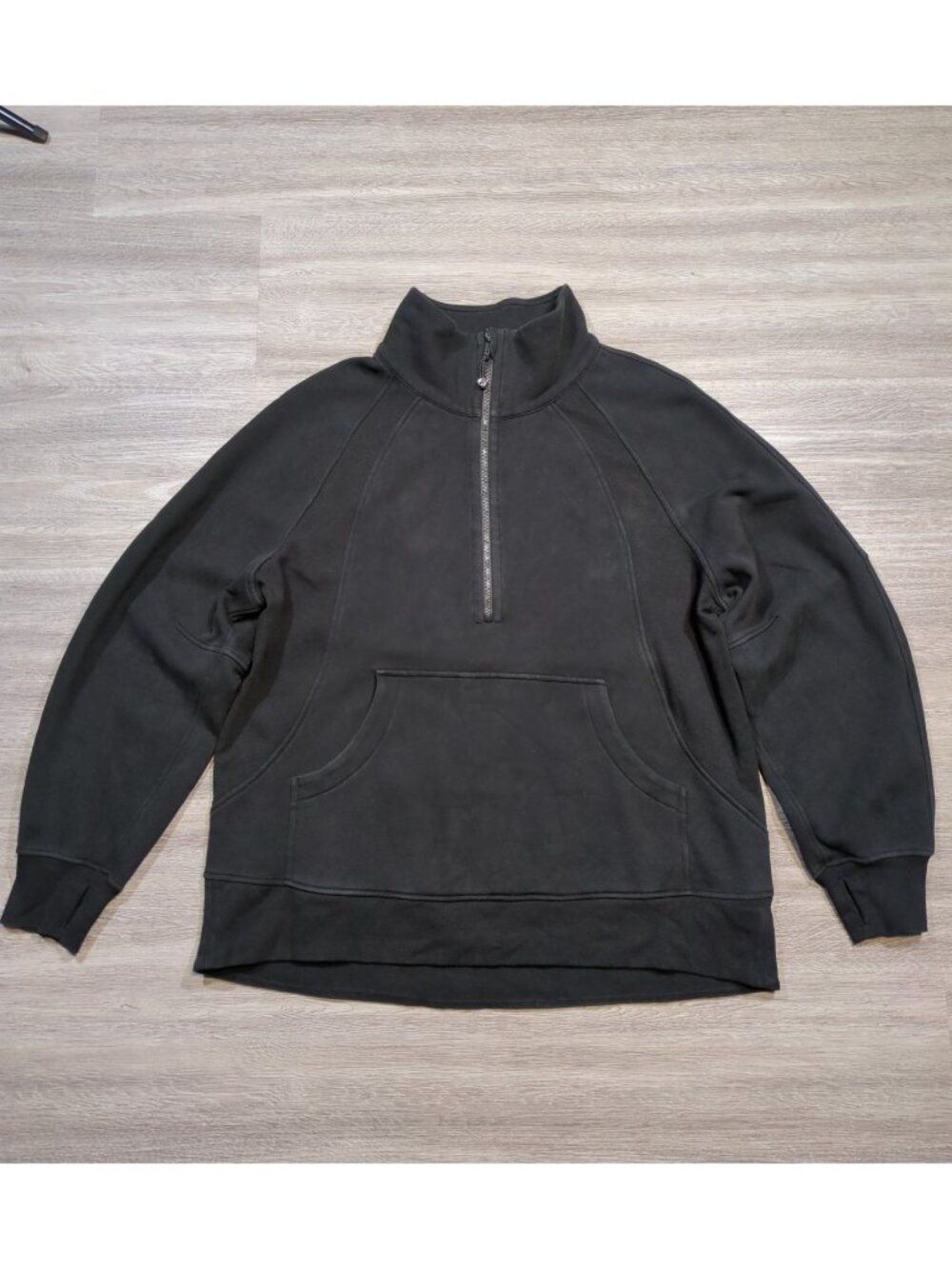 Lululemon Scuba Oversized Funnel-Neck Half 1/2 Zip Women's XL / XXL Black